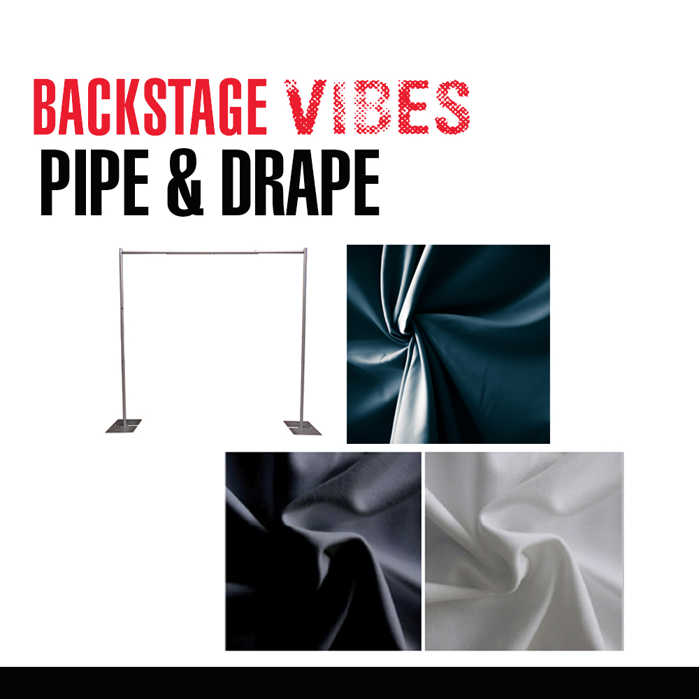 PIPE AND DRAPE, CLOTH, PLANTS