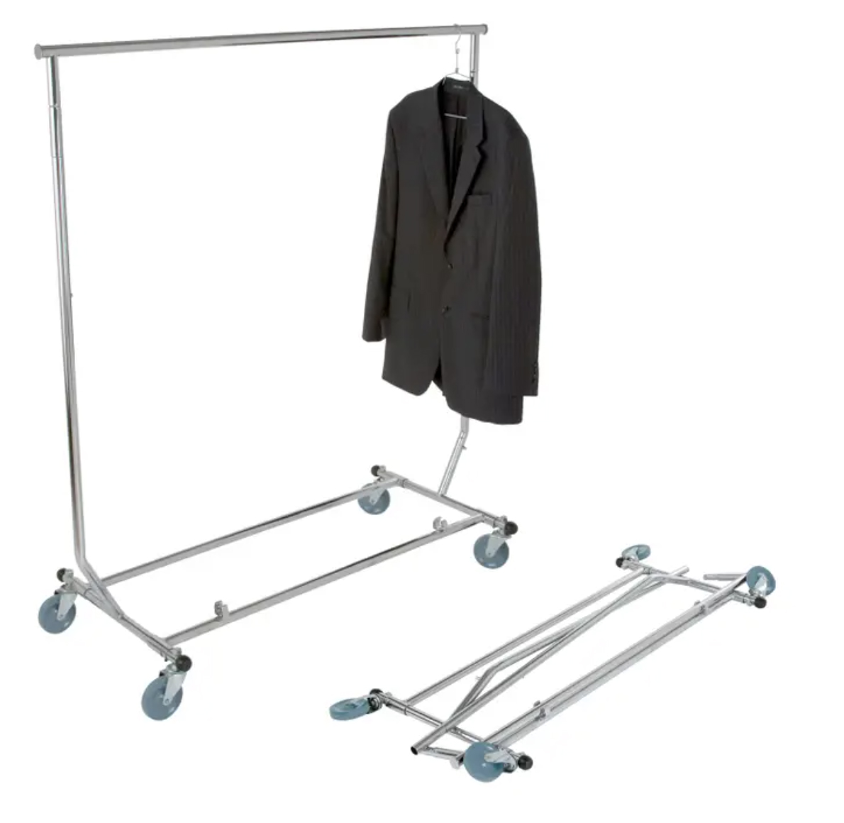 ROLLING, COLLAPSING GARMENT RACK
