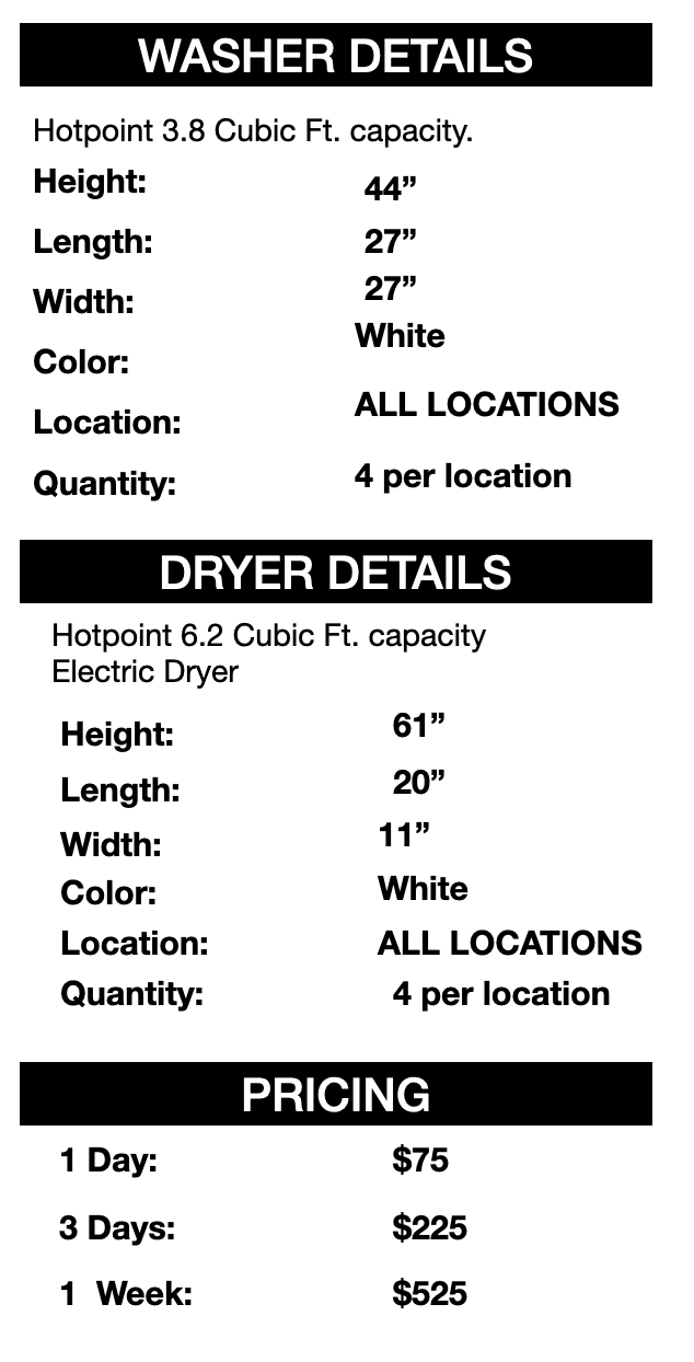 WASHER AND DRYER