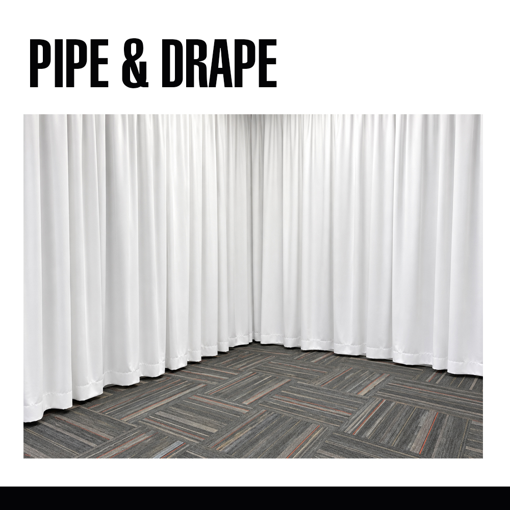 PIPE AND DRAPE, CLOTH, PLANTS